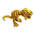 thumbnail image 4 of Dragón articulado impreso en 3D, juntas móviles de 9 pulgadas para escritorio de dormitorio de vacaciones Oro, 4 of 9