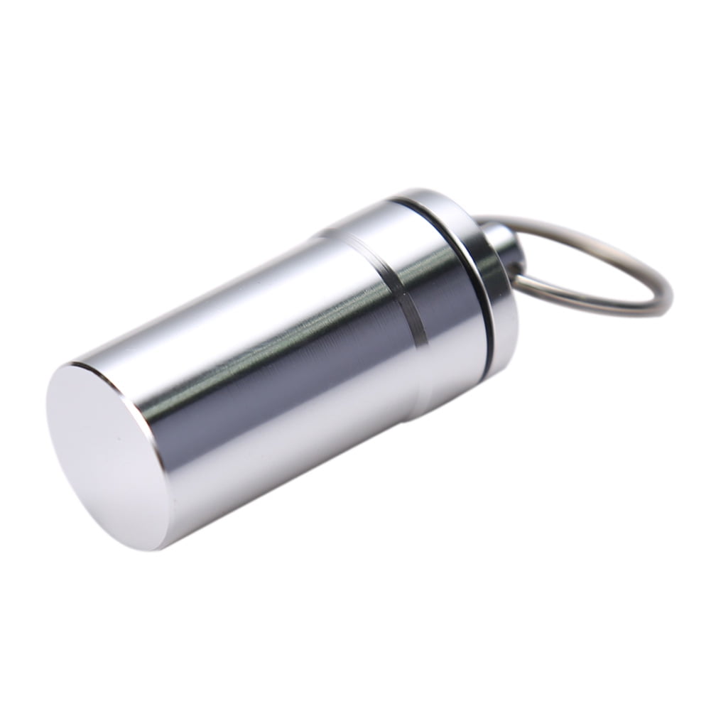 Mini Keychain Pill Box, Waterproof Pill Bottle Case Tablets Drug