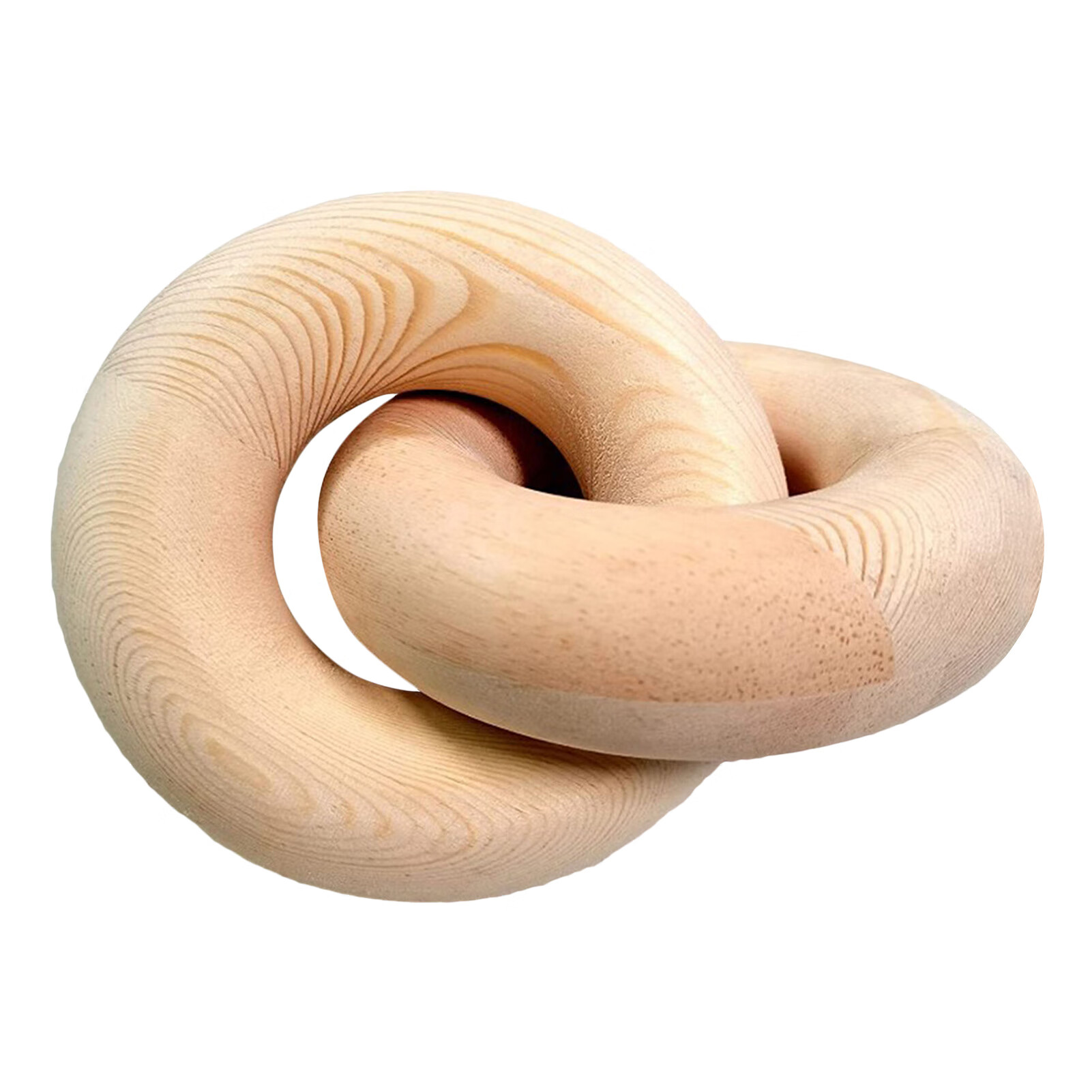 Wood Knot Decor 2Link Hand Carved Wooden Chain Large Boho Handmade