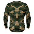 thumbnail image 4 of Dagegui Men's Camo Henley Shirts Long Sleeve Crewneck Button Shirt Big and Tall Camouflage Athletic Tees Fall Outdoor Hiking Camping Tops on Clearance Army Green 4XL, 4 of 4