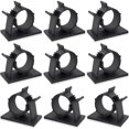 thumbnail image 1 of Clips de sujeción para cables ajustables, Clips para cables adhesivos de 3m, abrazaderas de alambre de nailon para coche, hogar y oficina, negro, paquete de 60, 1 of 5