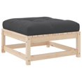 thumbnail image 5 of vidaXL Garden Footstool with Cushion Solid Wood Pine, 5 of 5