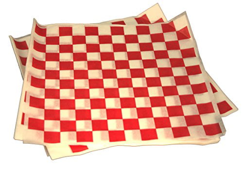 Restaurant Deli Paper Food 12"x12" Red Checkered 1000ct Basket Liner Wrap 