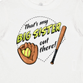 thumbnail image 4 of Inktastic That's My Big Sister out There Softball Boys or Girls Baby T-Shirt, 4 of 5