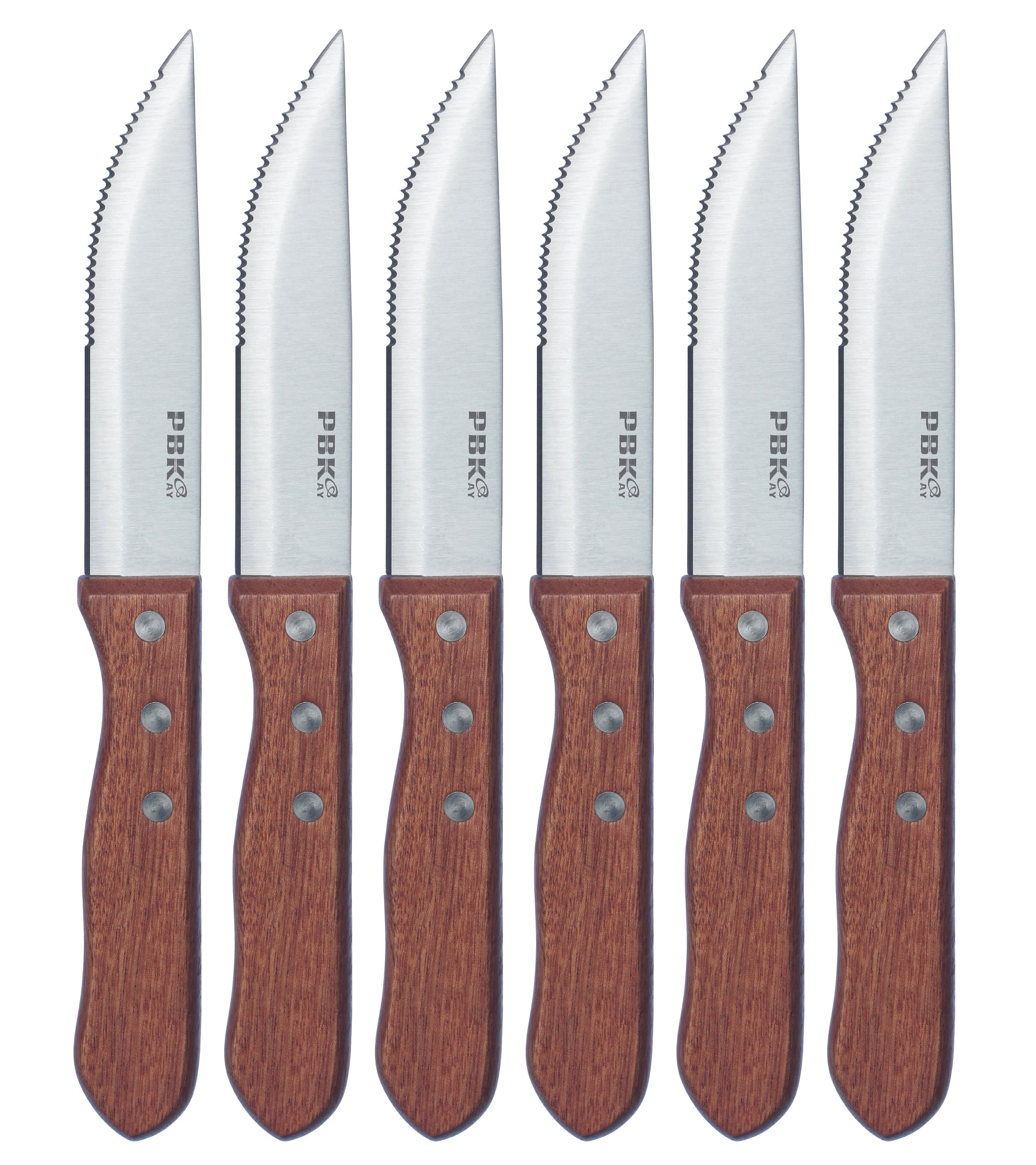 Wood Steak Knife Set Premium Stainless Steel Knives With Rosewood Handle And Gift Box Set Of 6 Walmart Com Walmart Com