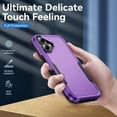 thumbnail image 3 of Entronix Case designed for iPhone 17 Heavy Duty Case, Protection Shockproof Dropproof Dustproof Anti-Scratch Case, Purple, 3 of 8