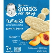 Gerber Snacks for Baby Teethers, Banana Peach, 1.7 oz Box (12 Pack)