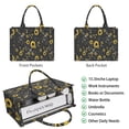 thumbnail image 2 of Large Capacity Tote Bag,Black Yellow Star Sunflower Pattern Handbag Fashion Luxury Tote Bag,15.7"x13"x 5.1" Inches,Laptop Compatible, 2 of 6