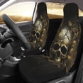 thumbnail image 2 of Pofeuu Vintage Gold Leaf Skull Print Automotive Car Seat Covers Flat Cloth Full Set Seat Covers,Car Seat Covers front seats for Cars Trucks and SUVs(Two packs), 2 of 7