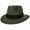 Olive Green, variant on Summer C-Crown Toyo Straw Fedora Hat - L - Olive Green