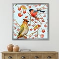 thumbnail image 2 of Two Birds Sitting On Branches During Autumn 16 in x 16 in Framed Painting Canvas Art Print, by Designart, 2 of 2