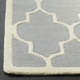 thumbnail image 4 of SAFAVIEH Cambridge Kevin Geometric Wool Area Rug, Silver/Ivory, 9' x 12', 4 of 9