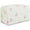White, variant on Quilted Makeup Pouch,Cotton Puffy Makeup Bag, Coquette Cosmetic Bag for Women and Girls, Aesthetic Organizer Bag, Cute Flower Travel Toiletry Bag