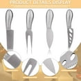 thumbnail image 2 of Cheese Knives, Stainless Steel Cheese Knife Sets - 1Cheese Fork, 1Cheese Knife, 1Cheese Cutter, 1Cheese Shaver, 4PCS Cheese Tools Cheese Knives Cutlery Set, 2 of 7