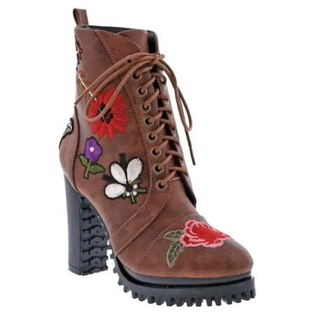 

PENNY LOVES KENNY FRANK WOMEN COMBAT BOOT IN LT BROWN DISTRESSED