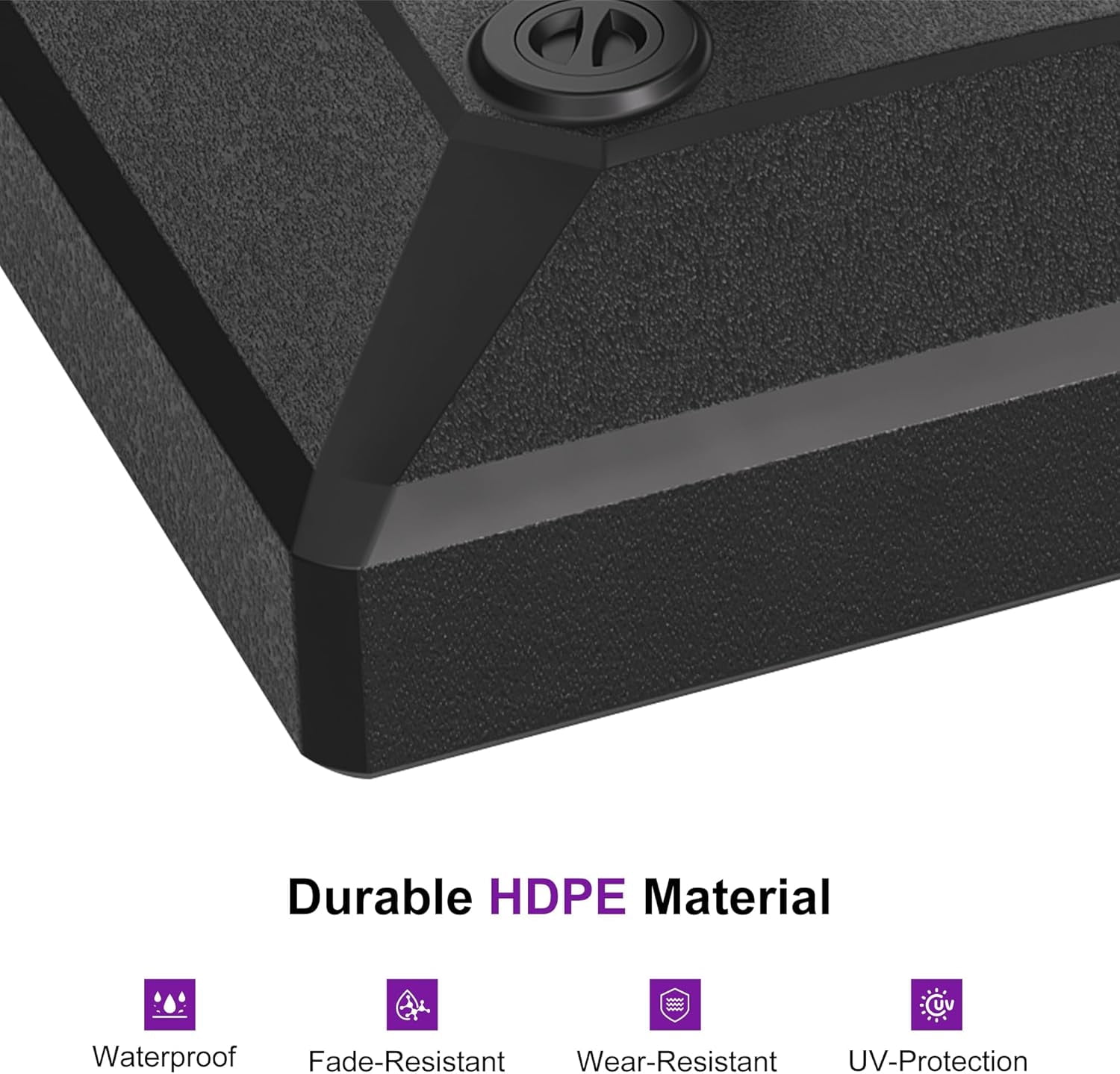 PURPLE LEAF Patio Market Umbrella Base 115 lbs Load Capacity with Casters Filled with Sand & Water Outdoor Table Umbrellas Stand