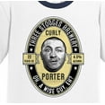 thumbnail image 2 of Mens Curly Porter Beer Three Stooges 100% Cotton Ringer Tee Shirt, 4XL Red/Black, 2 of 5