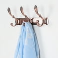 thumbnail image 2 of Unique Bargains Dual Hook Rack Wall Mounted Coat Hooks Plating Finish, 2 of 7
