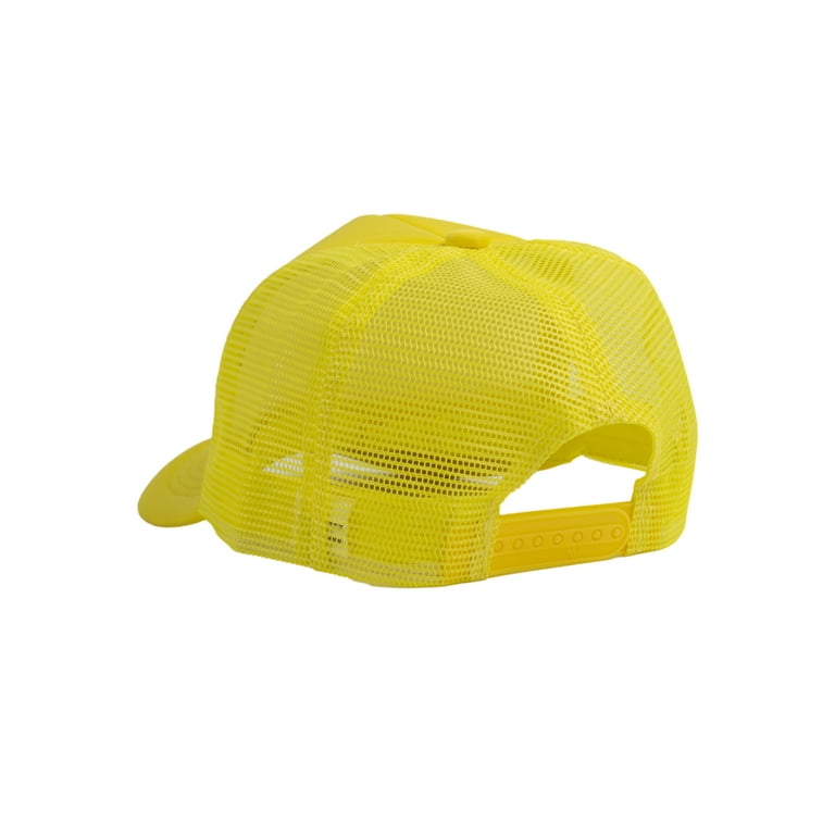 Top Headwear Blank Trucker Hat - Mens Trucker Hats Foam Mesh Snapback White/Beige