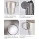 thumbnail image 5 of Juego de tazas de café apilables de 6 piezas con estante apilable, tazas de doble aislamiento de acero inoxidable 304 para café, té con leche, picnic para acampar al aire libre, 5 of 8