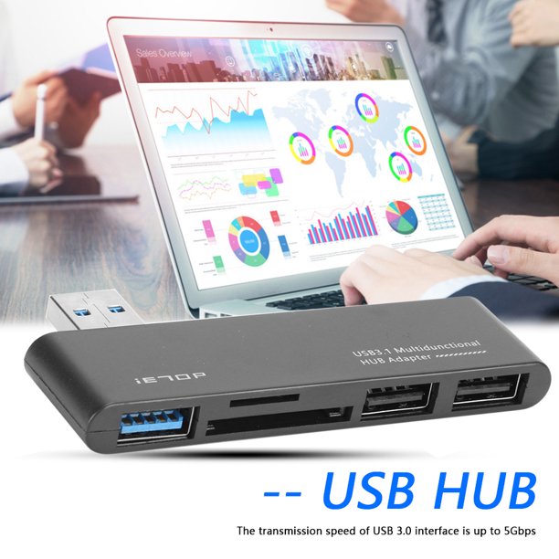 5 en 1 USB HUB Splitter Converter 5Gbps 3 USB 3.0 SD TF Adaptador de lector de tarjetas