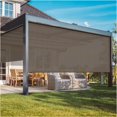 thumbnail image 2 of Superjoe Outdoor Cordless Roller Shade Blind - 95% Blackout, Waterproof - 6' x 8', Brown, 2 of 6