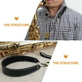 thumbnail image 3 of Shisuyan Leather Saxophone Neck Strap 2pcs for Tenor Alto Soprano Replacement, 3 of 9