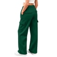 thumbnail image 2 of Busydd Girls Cargo Sweatpants 5-15 Years Solid Color Multi Pocket Casual Pants Comfy Solid Color Elastic Waist Teen Girls Athletic Pants 9-10 Years, 2 of 10