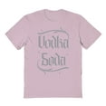 thumbnail image 1 of Vodka Soda Humor Graphic Light Pink Men's Cotton T-Shirt, 1 of 1