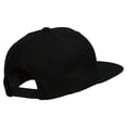 thumbnail image 4 of Big Diamond Outline Embroidered Flat Bill Black Cap - Red OSFM, 4 of 5
