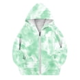 thumbnail image 3 of breaise Kids Zip Up Hoodies Girls Long Sleeve Hooded Sweatshirts Casual Tie Dye Athletic Jacket Coat with Pockets, 3 of 5