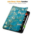 thumbnail image 2 of ELEHOLD for iPad Pro 11 inch 2024 Tri-fold Leather with Pencil Holder Case Kickstand Magnetic Folio Slim Shockproof TPU Cover for iPad Pro 11" 2024,Flower, 2 of 9