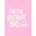 thumbnail image 2 of Wonder Nation Birthday Toddler Girl Graphic Tee with Short Sleeves, Sizes 12M-5T, 2 of 3