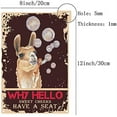 thumbnail image 2 of 1pc Funny Bathroom Quote Metal Tin Sign Vintage Why Hello Sweet Cheek Alpaca Tin Sign for Bathroom Kitchen, 2 of 7