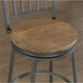 thumbnail image 4 of Bowery Hill 30"H Metal High-Back Swivel Bar Stool in Slate and Oak, 4 of 7