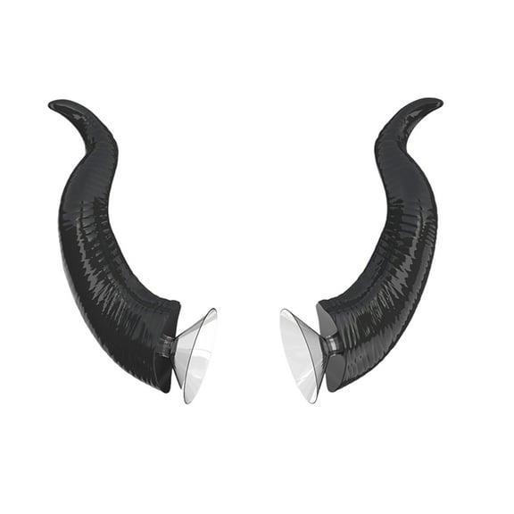 Hyasfey 1 Pair Motorcycle Helmet Devil Horn Decoration Suction Cup Scooter Bicycle Motorbike Skateboarding Helmet Decorative Cow Horn Helmet Accessories