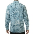 thumbnail image 2 of Aqua Design Mens Long Sleeve Voyager Vented Camo Fishing Shirt: Aqua Sky size 3XL, 2 of 3