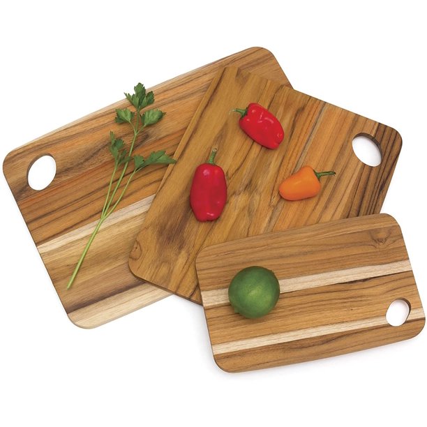 Lipper 7239 Teak Cutting Boards, Set of 3