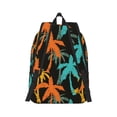 thumbnail image 2 of Bixox Palm Trees Printing Canvas Backpack Lightweight Casual Travel Backpack School Backpack Fits 15.6 Inch Notebook, 2 of 5