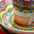 thumbnail image 4 of Elama Zen Red Mozaik 16 Piece Dinnerware Set, 4 of 13