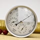 thumbnail image 2 of 1 Uds termómetro higrómetro montado en la pared y de instrumentos meteorológicos blanco plateado kusrkot Higrómetro de temperatura, 2 of 8