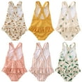 thumbnail image 3 of Baby Girls Swimsuit Ruffles Bathing Suits Cute Beach Sport Swimming Backless Summer One Piece Swimwear 1-8 Years, 3 of 9