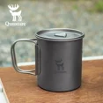 thumbnail image 2 of Qunature 375ml Outdoor Camping Cup Stainless Steel Coffee Mug Carabiner Hook, 2 of 5