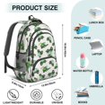 thumbnail image 4 of Tractor and Harvesters Gray Pattern Backpack for School, Cute School Bag with Adjustable Shoulder Straps and Padded Back, 16.9"x12.6"x5.9", 4 of 4