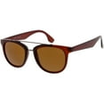 thumbnail image 2 of Classic Horn Rimmed Square Sunglasses Crossbar 51mm (Matte Brown / Brown), 2 of 4