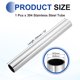 thumbnail image 2 of Tubo de Acero Inoxidable Uxcell 304, 32mm OD 17mm ID 254mm Longitud Tubo Recto Metálico Sin Costura de 2mm de Grosor para Proyectos Industriales de Bricolaje (1.26"ODx1.1"IDx10"L), 2 of 7