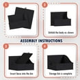 thumbnail image 7 of Ornavo Home 3 Pack Collapsible Trapezoid Large Storage Bins, Foldable Fabric Shelf Storage Basket Closet Organizer and Large Storage Box for Clothes with Handles, Black, 7 of 7