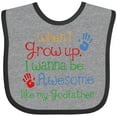 thumbnail image 3 of Inktastic Awesome Like My Godfather Boys Baby Bib, 3 of 4