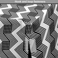 thumbnail image 4 of Geometric Dog Crate Cover, Abstract Contemporary Design with Cage Look Squares and Zigzag Stripes, Easy to Use Pet Kennel Cover for Dogs, 35" x 23" x 27", Charcoal Grey White, by Ambesonne, 4 of 6