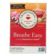 Traditional Medicinals Caffeine Free Breathe Easy Herbal Tea, 16 Tea Bags Per Pack - 1 Each.